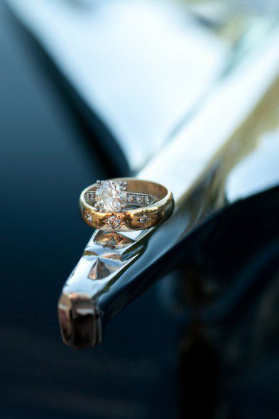 Bunn Salarzon - wedding rings on chevrolet bel air car