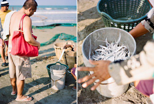 Bunn Salarzon - woman selling fresh fish on the beach