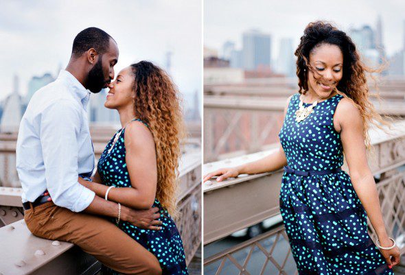 Bunn Salarzon - guy and girl flirting on brooklyn bridge