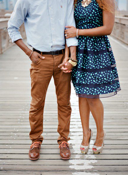Bunn Salarzon - brooklyn bridge engagement photo shoot