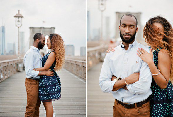 Bunn Salarzon - man and woman hugging on brooklyn bridge