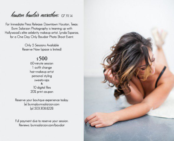 Bunn Salarzon - self promotion for boudoir photo marathon in texas