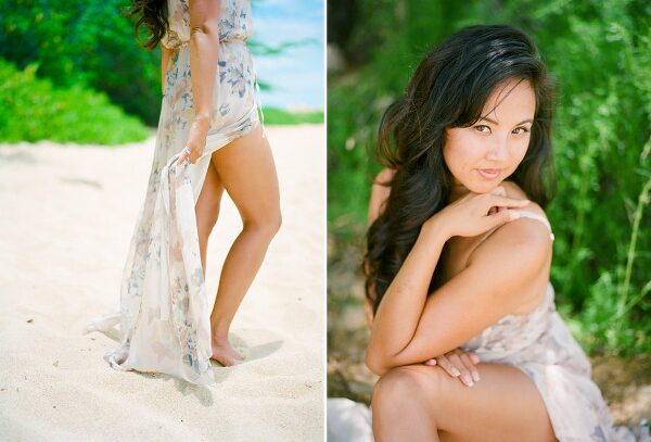 Bunn Salarzon - beautiful woman sitting on beach in hawaii