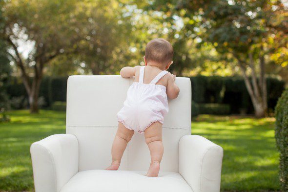 Bunn Salarzon - baby girl standing in chair