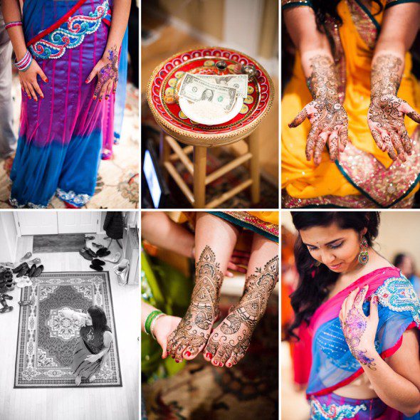 Bunn Salarzon - indian bride at henna design and mehndi party
